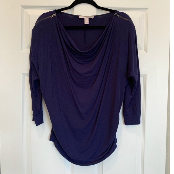 F21 Midnight Zipper Blouse S/M in EUC - Picture 1 of 3